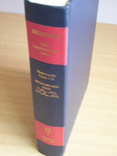  - Beilstein Handbook of Organic Chemistry. Fifth Supplementary Series Covering the Literature from 1960 through 1979. Volume 22. Part 1. System No. 3242 - 3246. Heterocyclic Class: 1 N