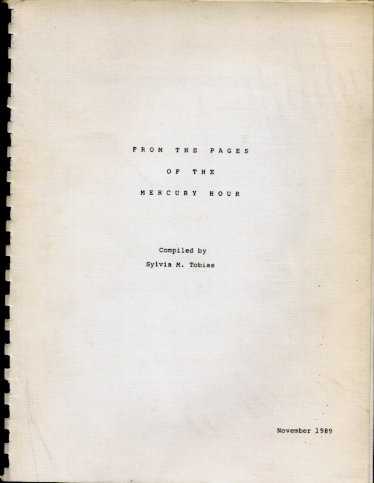 TOBIAS, SYLVIA M. - From the Pages of the Mercury Hour