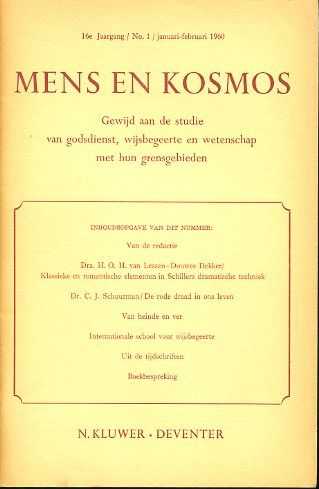  - Mens en kosmos. Gewijd aan de studie van godsdienst, wijsbegeerte en wetenschap met hun grensgebieden. 16e jaargang, 1960
