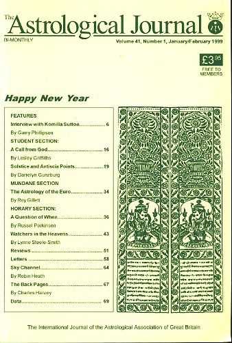  - The Astrological Journal vol. 41(1999)nrs. 1,2,3,4