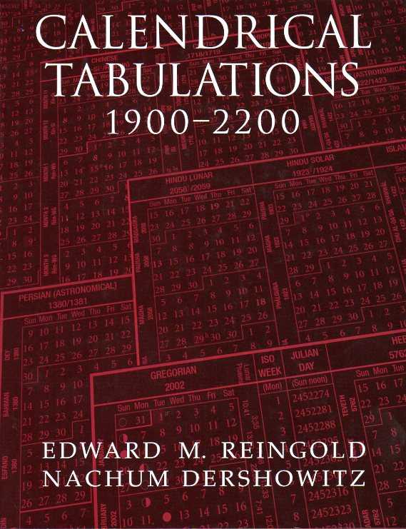 REINGOLD, EDWARD M. / DERSHOWITZ, NACHUM - Calendrical Tabulations 1900 - 2200