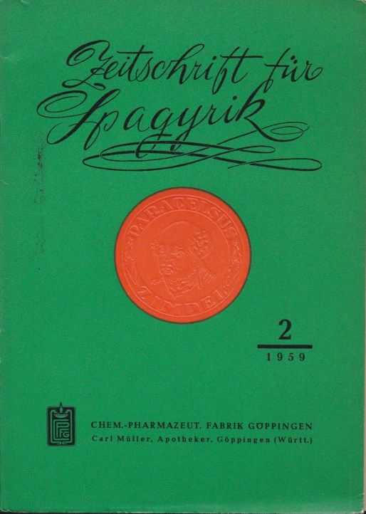  - Zeitschrift fr Spagyrik. 1959-2, 1960-3, 1960-4