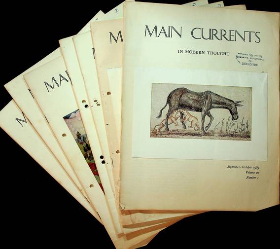 KUNZ, F.L. [EDITOR] - Main Currents in Modern Thought vol. vol. 20(1963)1, vol. 23(1967)5, vol. 25(1968-1969)1-4