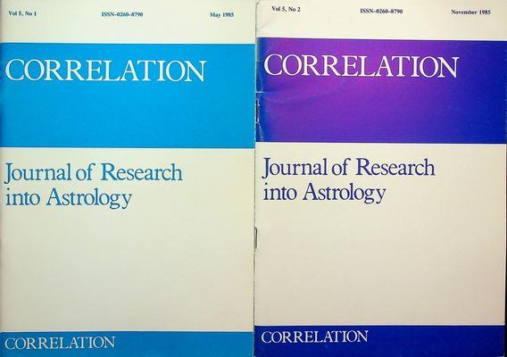 BEST, SIMON T. [EDITOR] - Correlation. Journal of Research into Astrology. Vol. 5, No. 1 and 2. 1985