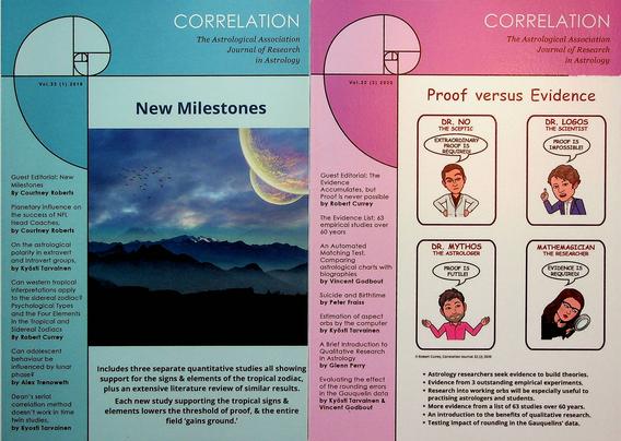 HARRIS, PAT [ED.] - Correlation. Journal of Research in Astrology. Vol. 32, no. 1 and 2, 2018