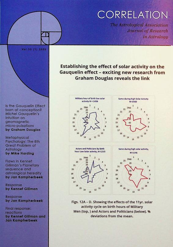 HARRIS, PAT [ED.] - Correlation. Journal of Research in Astrology. Vol. 33, no. 1, 2020