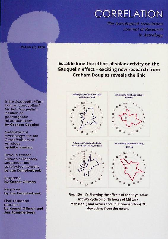 HARRIS, PAT [ED.] - Correlation. Journal of Research in Astrology. Vol. 33, no. 1, 2020