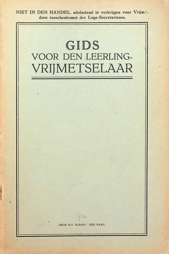 - Gids voor den Leerling-Vrijmetselaar