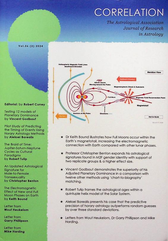 CURREY, ROBERT [ED.] - Correlation. Journal of Research in Astrology. Vol. 36, no. 2, 2024